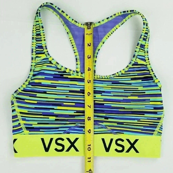 VSX Victoria's Secrets Sz Small Lime Green Striped - Picture 3 of 7